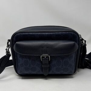 Coach Navy and Black Messenger Bag
